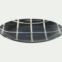 Assiette*alinea Assiette à dessert rayée en grès D21,6cm - Noir