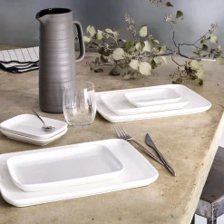 Plat Et Vaisselle Apéro|Plat De Service Et Saladier*alinea Assiette apéro en porcelaine 10,4x14,2cm - Blanc