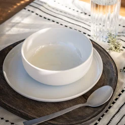 Assiette*alinea Assiette creuse en faïence D15cm - ventoux Blanc