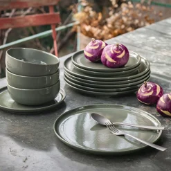 Assiette*alinea Assiette creuse en faïence D15cm - cèdre Vert