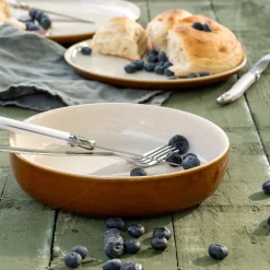 Assiette*alinea Assiette creuse en grès D20,6cm - brun laquier Marron