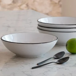 Assiette*alinea Assiette creuse en grès D18,5cm - Blanc