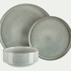 Assiette*alinea Assiette creuse en grès émail réactif D15,5cm - clair Gris