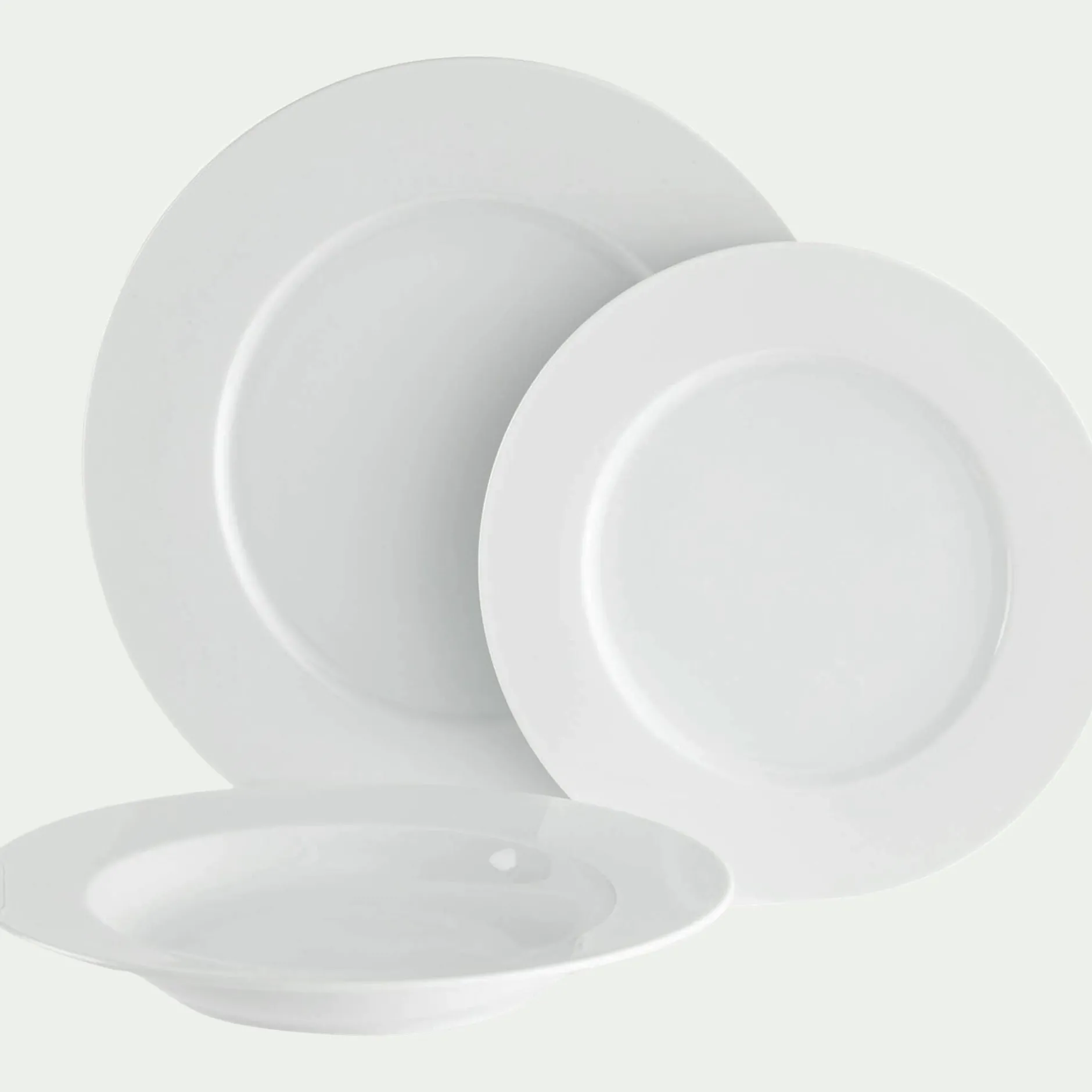 Assiette*alinea Assiette creuse en porcelaine D23cm - Blanc