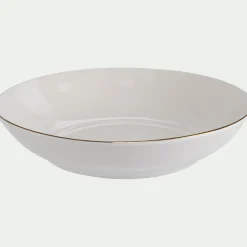 Assiette|Assiette De Noël*alinea Assiette creuse en porcelaine avec liseré doré D20cm - Blanc