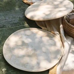 Assiette*alinea Assiette plate à bord haut en grès D27cm - ventoux Blanc