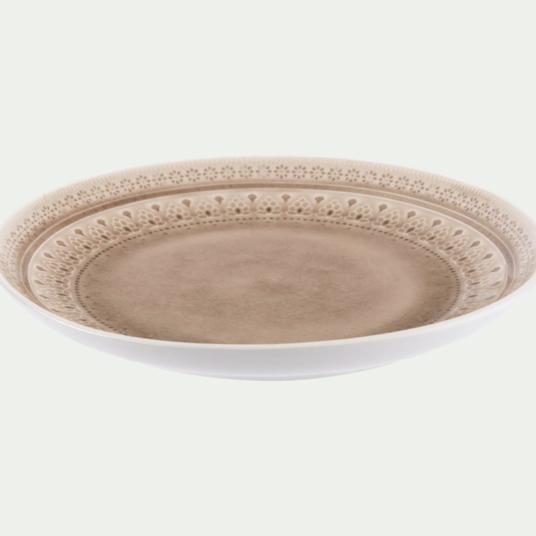 Assiette*alinea Assiette plate à motifs en grès D26,6cm - alpilles Beige
