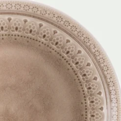 Assiette*alinea Assiette plate à motifs en grès D26,6cm - alpilles Beige