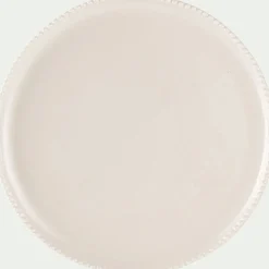 Assiette*alinea Assiette plate avec liseré perlé en porcelaine D27,60cm - ventoux Blanc