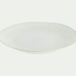 Assiette|Assiette De Noël*alinea Assiette plate en grès avec liseré beige D28cm - ventoux Blanc