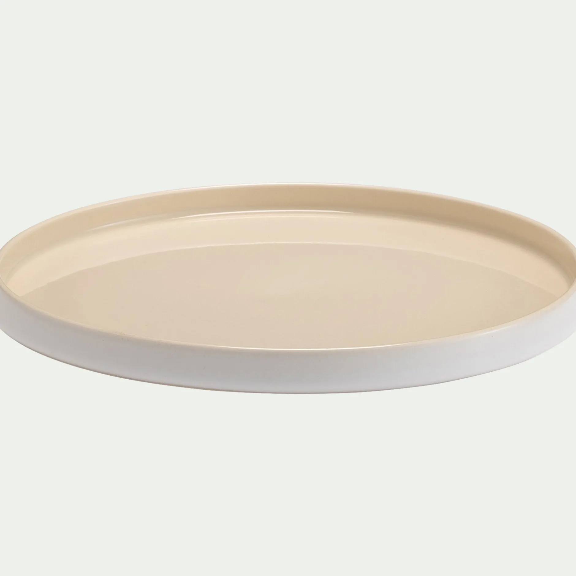 Assiette*alinea Assiette plate en grès D26cm - Blanc