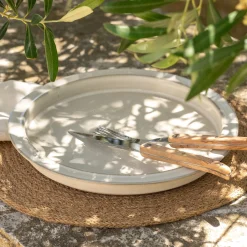 Assiette*alinea Assiette plate en grès D26cm - ventoux Blanc