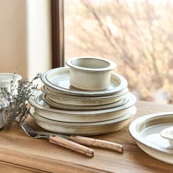 Assiette*alinea Assiette plate en grès D26cm - ventoux Blanc