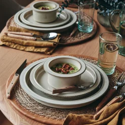 Assiette*alinea Assiette plate en grès D26cm - ventoux Blanc