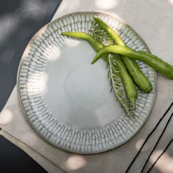 Assiette*alinea Assiette plate en grès D26,6cm - ventoux Blanc