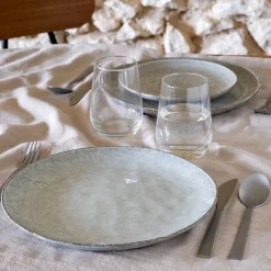 Assiette*alinea Assiette plate en grès D27,5cm - Vert