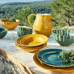 Assiette|Assiette De Noël*alinea Assiette plate en grès D27,4cm - Jaune