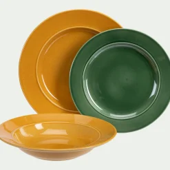 Assiette|Assiette De Noël*alinea Assiette plate en grès D27,4cm - Jaune