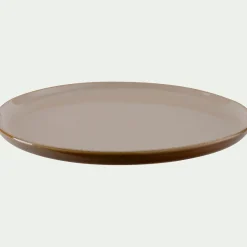 Assiette*alinea Assiette plate en grès D27,5cm - brun laquier Marron