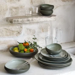 Assiette|Assiette De Noël*alinea Assiette plate en grès D27cm - olivier Vert