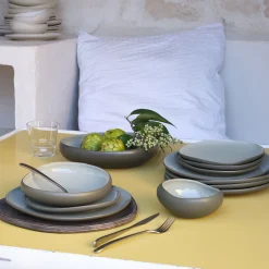 Assiette|Assiette De Noël*alinea Assiette plate en grès D27cm - olivier Vert