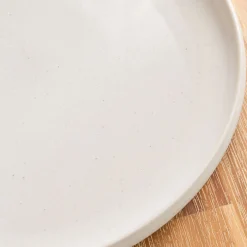 Assiette|Assiette De Noël*alinea Assiette plate en grès moucheté D26,5cm - Blanc