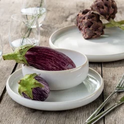 Assiette|Assiette De Noël*alinea Assiette plate en grès moucheté D26,5cm - Blanc