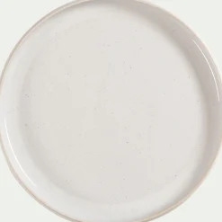 Assiette|Assiette De Noël*alinea Assiette plate en grès moucheté D26,5cm - Blanc