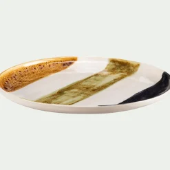 Assiette*alinea Assiette plate en grès peint D27cm - Marron