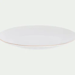 Assiette|Assiette De Noël*alinea Assiette plate en porcelaine avec liseré doré D26,8cm - Blanc