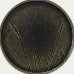 Assiette*alinea Assiette plate impressions végétales en grès D26cm - avocado Vert