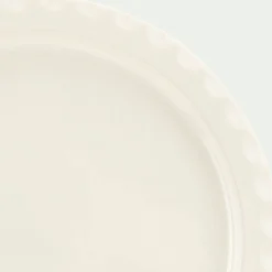 Assiette*alinea Assiette plate ondulée en grès D27,5cm - ventoux Blanc