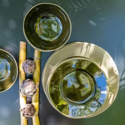 Assiette|Assiette De Noël*alinea Assiette plate organique en grès D26,7cm - avocado Vert