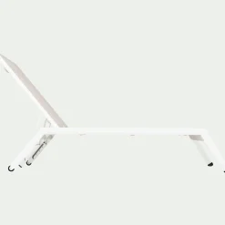 Transat Et Chaise Longue*alinea Bain de soleil double en aluminium et textilène - Gris