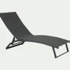 Transat Et Chaise Longue*alinea Bain de soleil en aluminium et textilène - noir