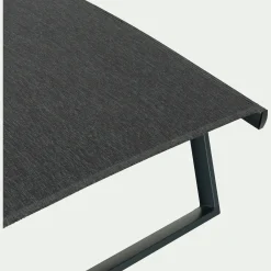 Transat Et Chaise Longue*alinea Bain de soleil en aluminium et textilène - noir