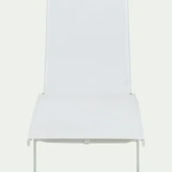 Transat Et Chaise Longue*alinea Bain de soleil en aluminium et textilène - Blanc
