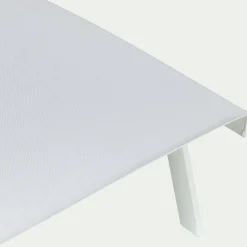 Transat Et Chaise Longue*alinea Bain de soleil en aluminium et textilène - Blanc
