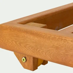 Transat Et Chaise Longue*alinea Bain de soleil en eucalyptus avec matelas - Gris