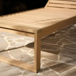 Transat Et Chaise Longue*alinea Bain de soleil en eucalyptus FSC - Bois clair