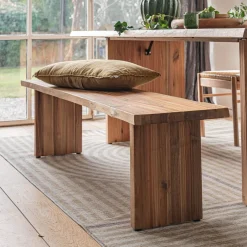 Tiroir Et Bout De Lit|Tabouret*alinea Banc en acacia L170cm - Bois foncé