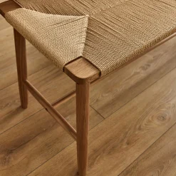 Tabouret*alinea Banc en chêne et corde L120cm - Bois clair