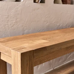 Tiroir Et Bout De Lit|Tabouret*alinea Banc en chêne massif huilé L160cm - Bois clair