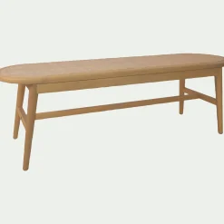 Tabouret*alinea Banc oval en acajou L150cm - Bois clair