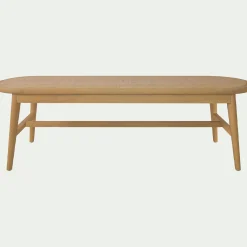 Tabouret*alinea Banc oval en acajou L150cm - Bois clair