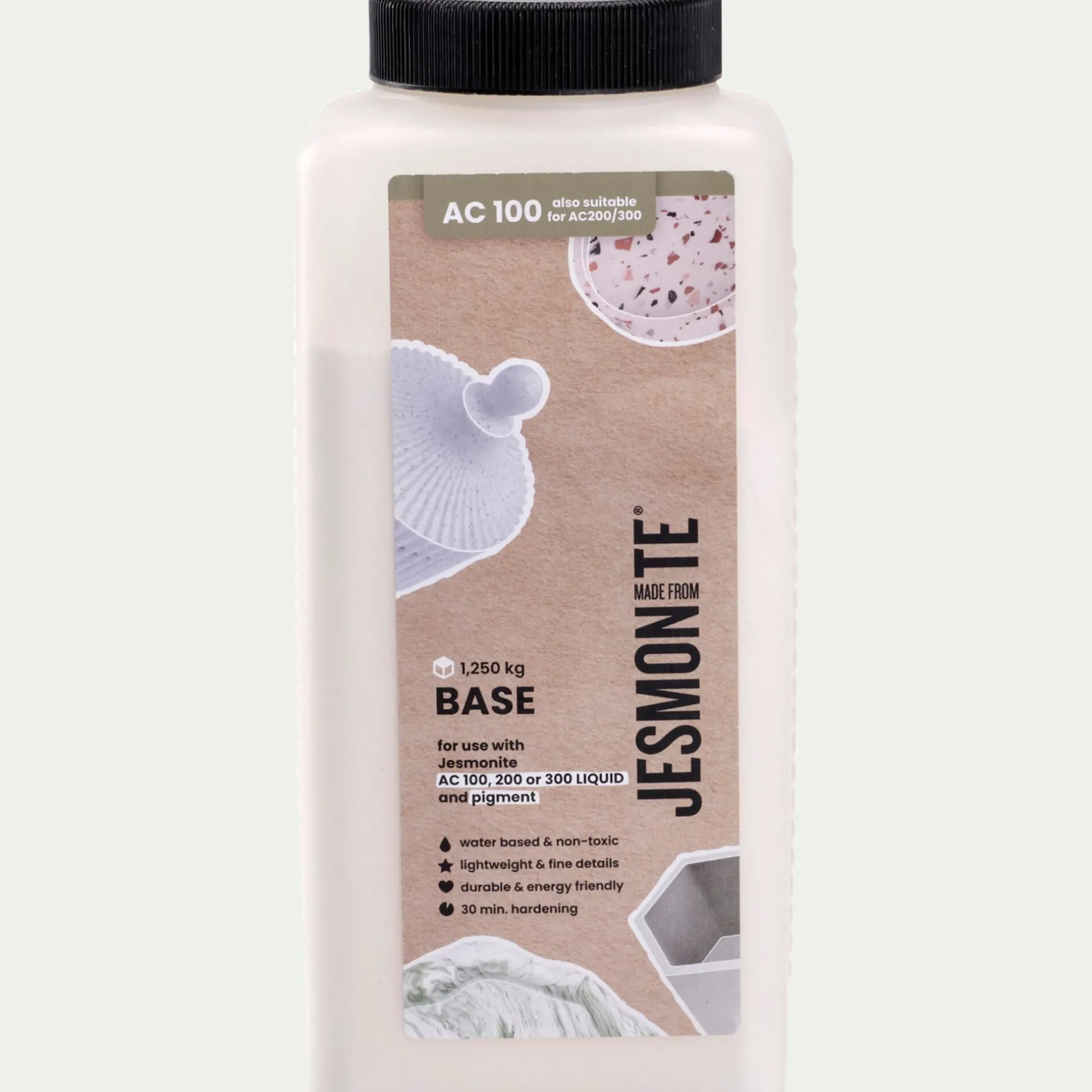 Loisirs Créatifs*alinea Base en poudre AC100 pour jesmonite 1,25kg - Blanc