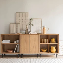 Meuble D'Entrée|Bibliothèque Et Étagère*alinea Bibliothèque 2 cases en bois L70xl36xH70cm - Bois clair