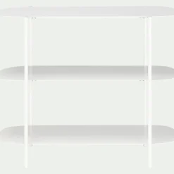 Bibliothèque Et Étagère*alinea Bibliothèque 3 plateaux en métal - L100xl36xH80cm Blanc