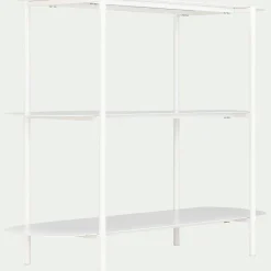 Bibliothèque Et Étagère*alinea Bibliothèque 3 plateaux en métal - L100xl36xH80cm Blanc