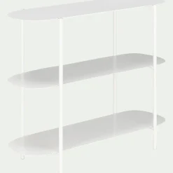 Bibliothèque Et Étagère*alinea Bibliothèque 3 plateaux en métal - L100xl36xH80cm Blanc